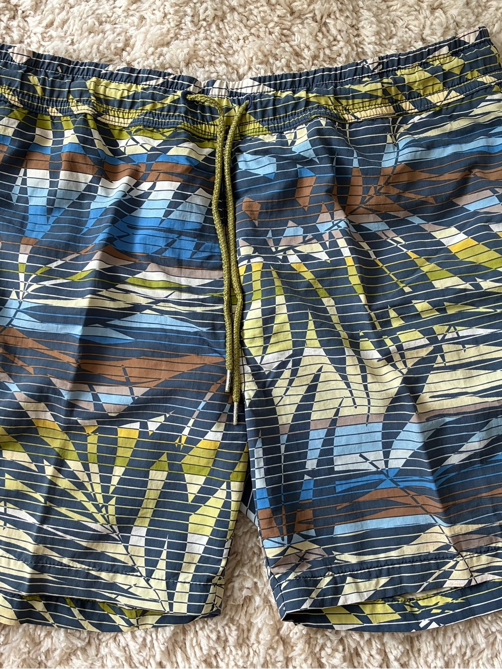 Tommy Bahama Men's Tropical Swim Trunks in Blue, Green and Brown